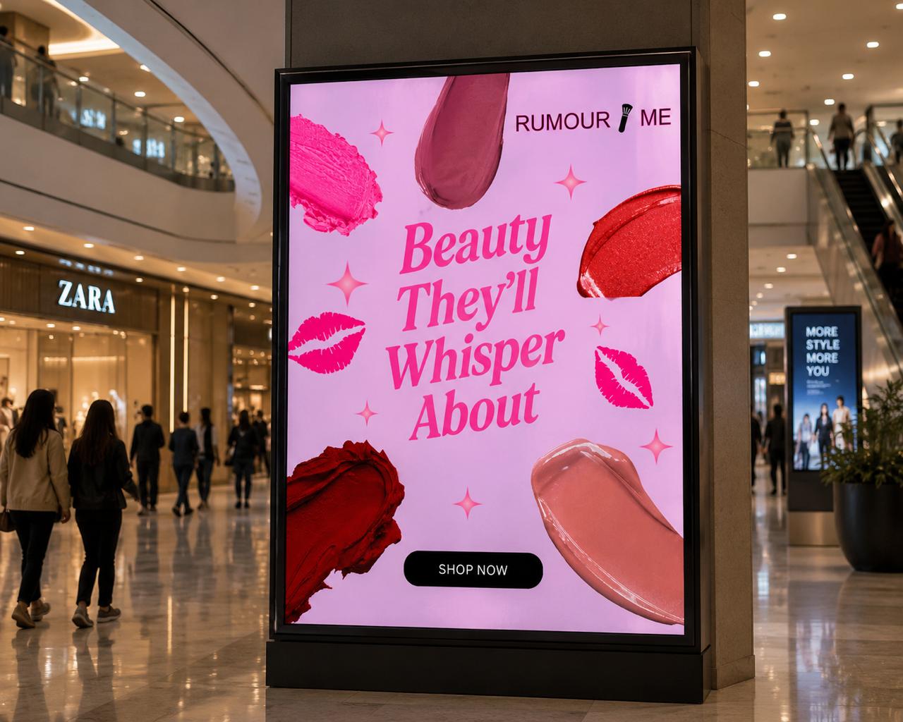RumourMe beauty brand campaign cover