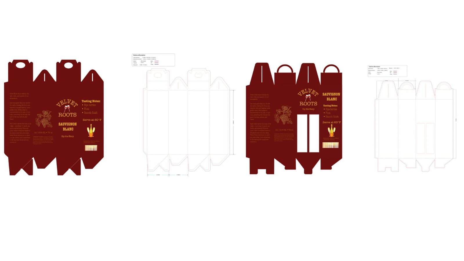 Velvet Roots packaging dieline